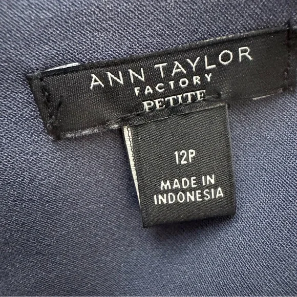 Ann Taylor Factory Floral Shift Dress 12P Petite Feminine Classic - Picture 5 of 7